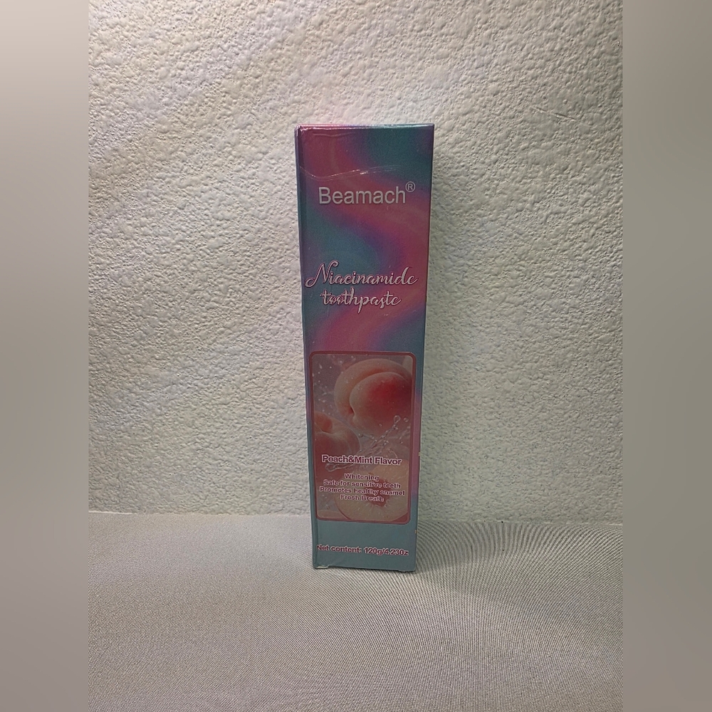 Niacinamide Whitening Toothpaste Triple White Probiotic Peach & Mint Flavor NWT